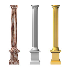 Obraz premium 3d rendered illustration of three columns