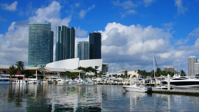 Marina at Bayside Miami and the American Airlines Arena