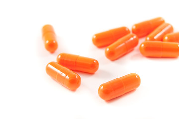 pills on white background