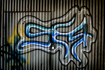 Graffiti on Metal Wall
