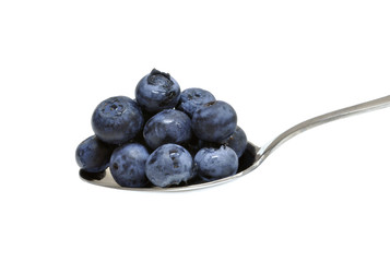 Spoonful of blueberries