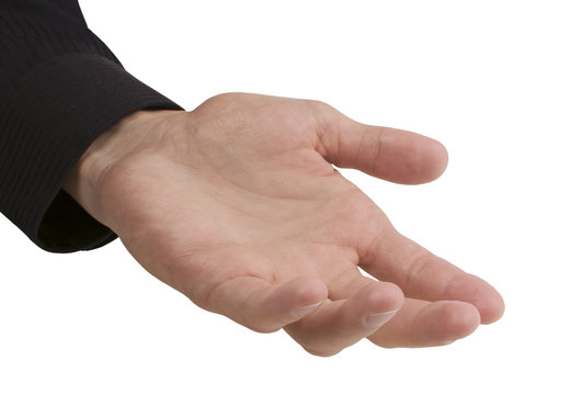 Empty business hand