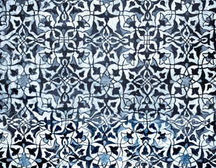 Tiled background with oriental ornaments