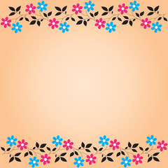 Gentle pink floral background  (vector)