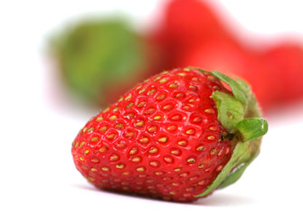 Juicy berries of Victoria on a white background