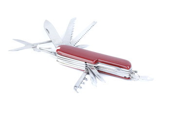 marketing red swiss army pocket knife tool