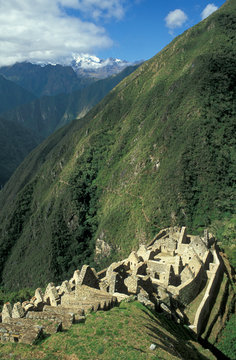 Abandoned Inca village high in the mountains of Peru