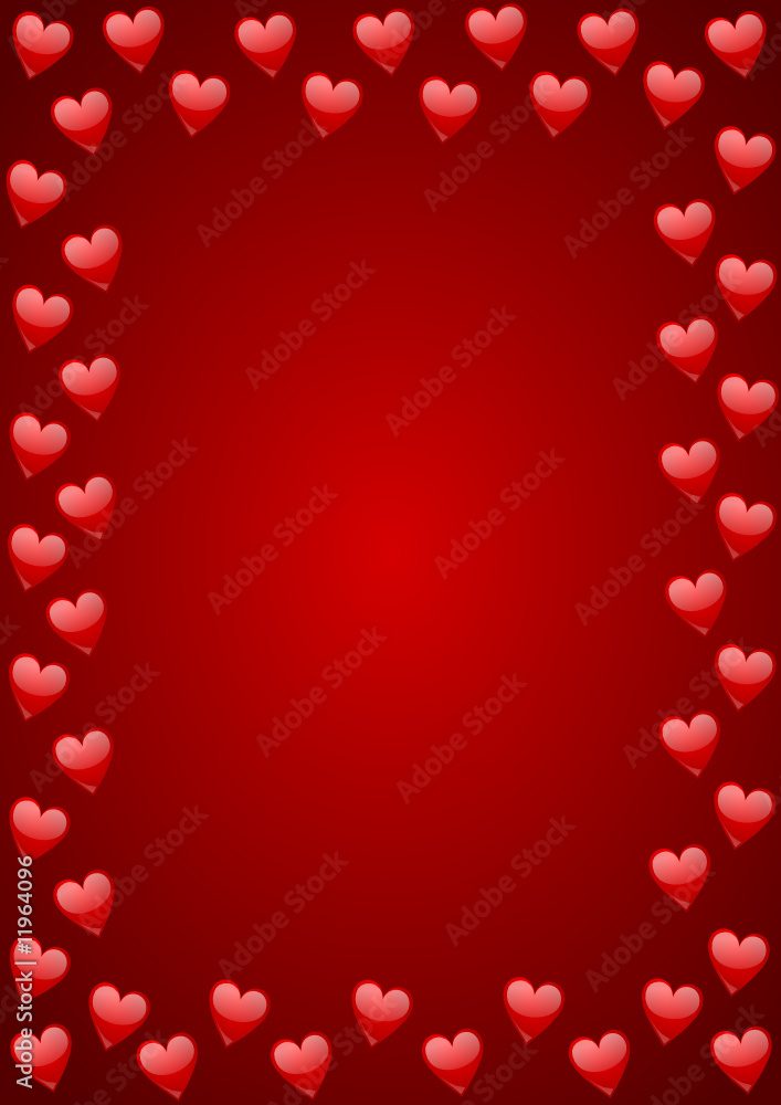 Poster valentines background with red heart