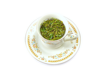 a cup of green tea