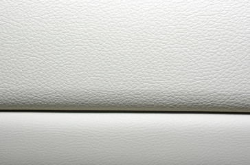 White leather background. Modern japanese car interior materials