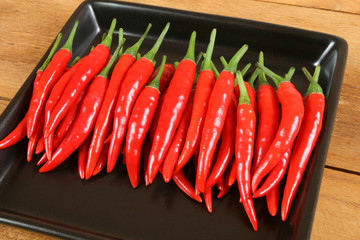 Red chilli peppers.
