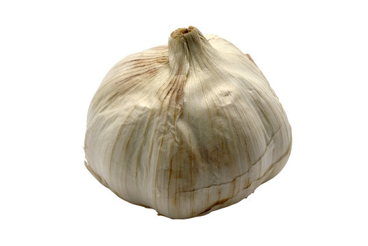 Herb garlic isolated on the white background.