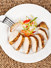 Grilled turkey fillet with vegetables
