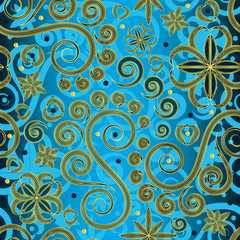 Paisley seamless background