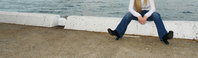 legs on a pier