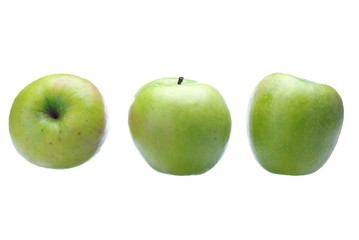 Green apples row