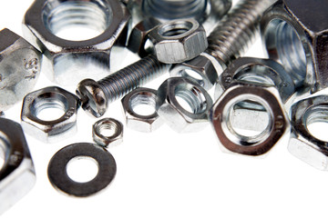 Closeup of nuts and bolts
