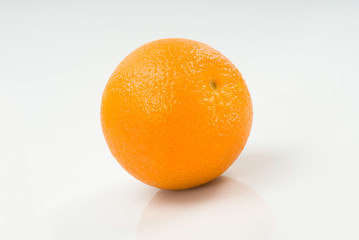 Single Orange Isolated on white