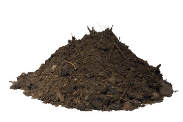 mound of soil isolated