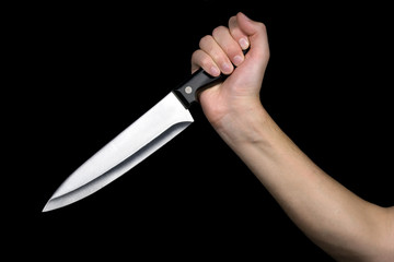 Aggression - right hand with knife