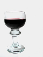 Isolated Wine Glass with red wine