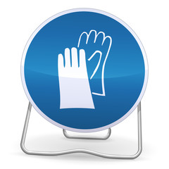 Obraz premium Panneau de protection obligatoire des mains (ombre)