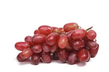 Bunch of red grapes isolated