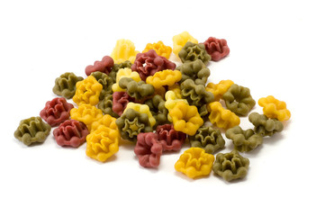 Mixed colored pasta