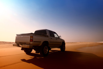 Fototapeta na wymiar desert truck