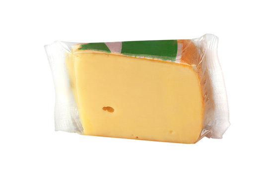 tranche d'emmental sous plastique