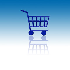Carro dela compra azul para web 2.0