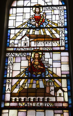 Stained Glass San Jose Saint Juan Mission Dolores San Francisco