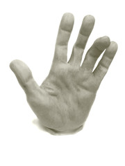 Plaster human hand