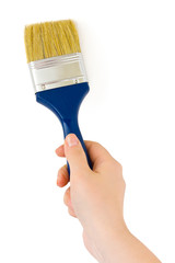 Hand with paintbrush