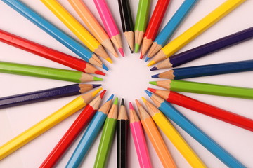 Fototapeta premium circle of pencils