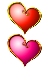 Heart with gold rims