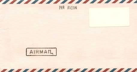 Vintage airmail envelope - obrazy, fototapety, plakaty