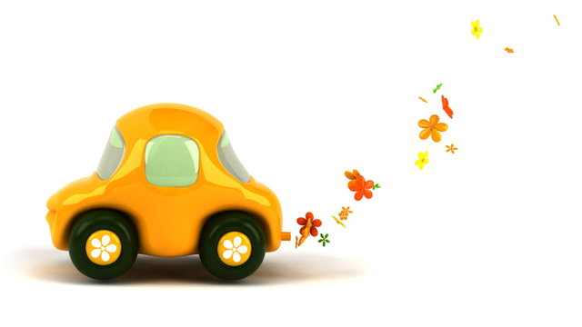 Voiture flower power