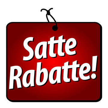 Schild satte Rabatte