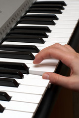 Obraz premium Hand on a piano