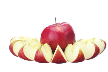Pieces of Red Apple