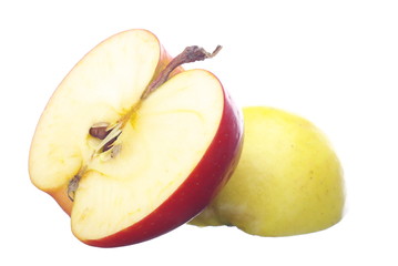 Piece of red apple