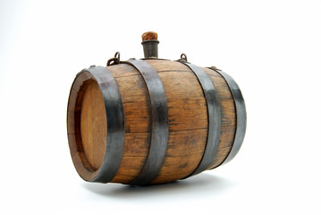 Old mini wooden wine keg