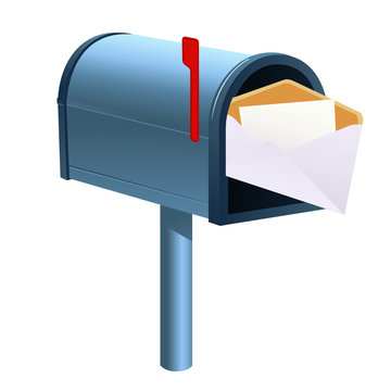 Mailbox on isolated background
