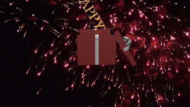 Happy holidays gift with Fireworks