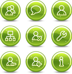 Useras web icons, green glossy circle buttons series