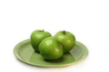 Three Green Apples