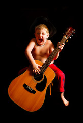 Obraz premium Crazy Guitar Kid