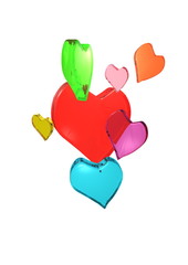 coeurs color&eacute;s