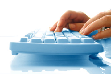 girl typing